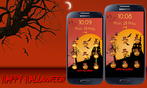 Halloween Pattern Screen Lock ポスター