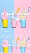 Cotton Candy Keyboard Theme ảnh chụp màn hình 1