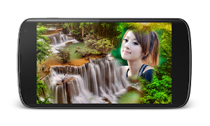 瀑布相框 海报