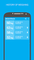 WeighTrack Weight tracker captura de pantalla 2