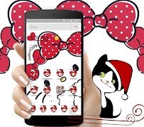 Cute Kitty Bowknot Theme screenshot 1