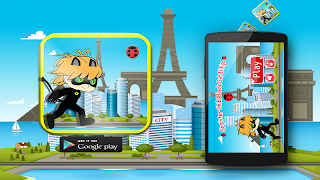 Sprinter Chibi Black Cat Ninja 포스터