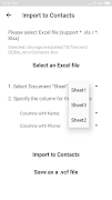 Excel Contacts Import Export اسکرین شاٹ 3