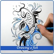 Poster Drawing A Fish