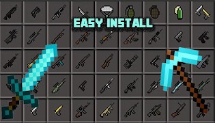 Weapon mod for minecraft الملصق