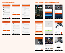 Awesome Material ( Material Design UI Template ) captura de pantalla 4