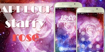 Poster Applock Theme Starry Rose
