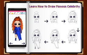 7 Schermata Learn How to Draw Chibi Famous Celebrities