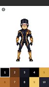 Superhero Color By Number: Pixel Art Superhero Screenshot 3