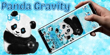Cute Blue Panda Gravity Theme screenshot 3