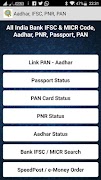 Aadhar PAN PNR Passport Status स्क्रीनशॉट 2