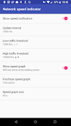 برنامه‌نما Network speed indicator عکس از صفحه