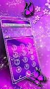 紫色蝴蝶閃閃發光的主題 截圖 5