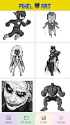 Superhero Color By Number: Pixel Art Superhero 스크린샷 2