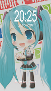 Chibi Hatsune Miku Lockscreen capture d'écran 4