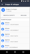 1 Schermata SMS Gruppi