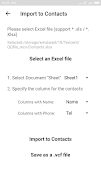Excel Contacts Import Export स्क्रीनशॉट 1