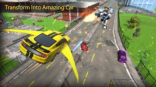 Voar Carro futurista real Robot Transformation imagem de tela 6