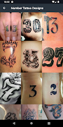 Number Tattoo Designs स्क्रीनशॉट 1
