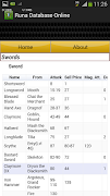 Runa Database Online screenshot 2