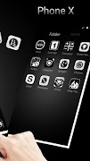 Tema de Black Shining Apple Launcher captura de pantalla 5