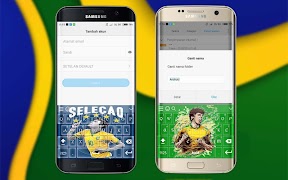 Brazil Football Keyboard + Emoji Ekran Görüntüsü 2