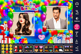 برنامه‌نما Happy Birthday Dual Photo Frame عکس از صفحه