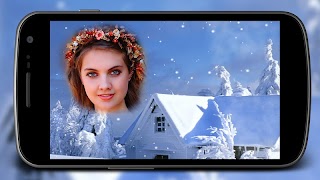 برنامهنما snowfall photo frame عکس از صفحه