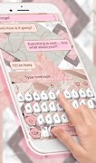 Geometric Coral Pink Keyboard Theme ภาพหน้าจอ 1
