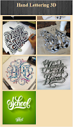 Mão, lettering, 3D imagem de tela 2