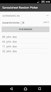 Spreadsheet Random Picker স্ক্রিনশট 1