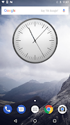 White Classic Clock Widget 海報