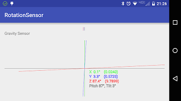 Rotation/Gravity Sensor تصوير الشاشة 2