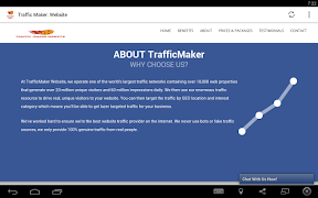 Traffic Maker. Website स्क्रीनशॉट 2