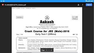 Aakash Study Material,Test paper,JEE Book screenshot 4