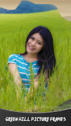 Grüne Hügel Bilderrahmen Plakat