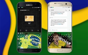 Brazil Football Keyboard + Emoji penulis hantaran