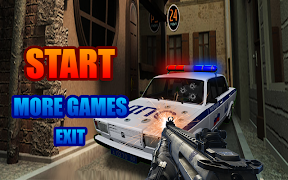 Poster Shot Explosion DPS Police Car