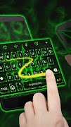Neon Green Rasta Weed Keyboard Theme for Android capture d'écran 2