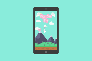 Pigs can fly - the flappy pig Cartaz