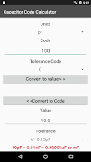 Capacitor Code Calculator постер