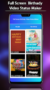 FullScreen Birthday Video Status Maker - 30 Sec পোস্টার