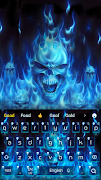 api biru neraka tengkorak Keyboard tema screenshot 7