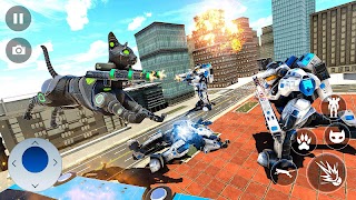 Cat Robot Car Transformation War Robot Car Games 截图 3