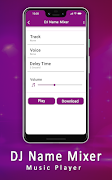 DJ Name Mixer With Music Player - Mix Name To Song screenshot 2