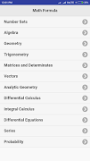 Maths Formulas - Offline & Free 截图 1