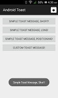 Toast Example for Android imagem de tela 1