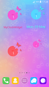 Pink Clock Widget screenshot 5