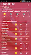برنامه‌نما Weather Forecast عکس از صفحه