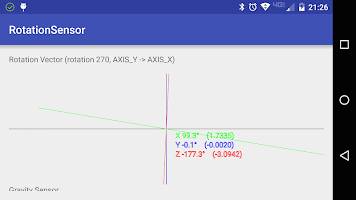 Rotation/Gravity Sensor screenshot 1